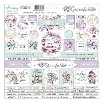 Наклейки из плотного картона 30х30 см "Graceful" (Mintay)