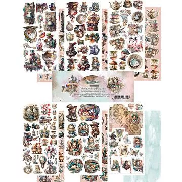 Набор бумаги 15х30 см "Enchanted World. Following Alice. Для вырезания", 6 листов (Alchemy of Art)
