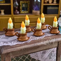 Миниатюра "Свеча на подсвечнике", 2,7х3 см (Югарт)