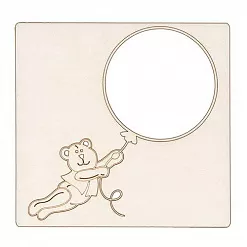 Украшение из чипборда "Мишка на шаре" (Mr.Painter)