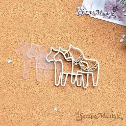Шейкер "Новогодние гномы. Лошадка мини", 4,3х4,7 см (ScrapMania)