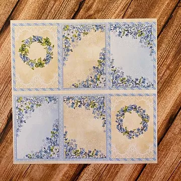 Бумага 15х15 см "Blossom Blue" (ScrapAndMe)