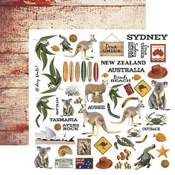 Набор 30х30 см "Down under", 6 листов (13Arts)