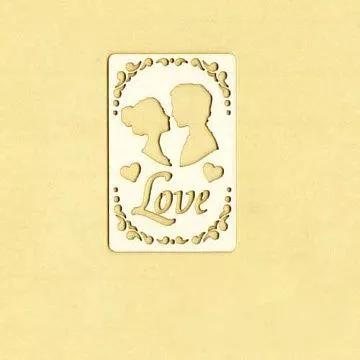 Украшение из чипборда "Бирочка. Love" (Salvadorica)