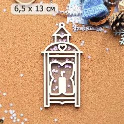 Шейкер "Новогодние гномы. Фонарь со свечой большой", 6,5х13 см (ScrapMania) Шейкер "Новогодние гномы. Фонарь со свечой большой", 6,5х13 см (ScrapMania)