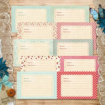 Набор листов 10х30 см "Винтажные рецепты", 5 листов (ScrapMania)