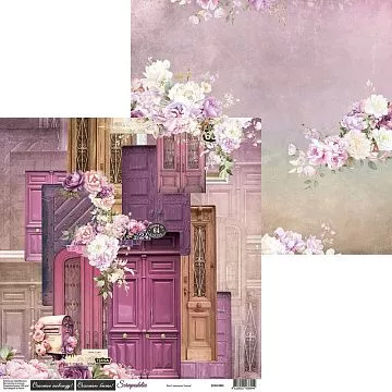 Бумага 30х30 см "Счастье. Лист 2" (Scrapodelie)