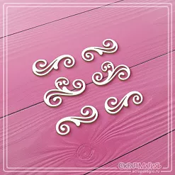 Чипборд "Завитки", 1,6х2,4 см (СкрапМагия) Чипборд "Завитки", 1,6х2,4 см (СкрапМагия)