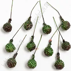 Букет ягод "Зелено-коричневый", 1,6 см, 10 шт