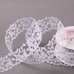 Лента фигурная "Ветви", цвет белый, длина 1 м (АртУзор)