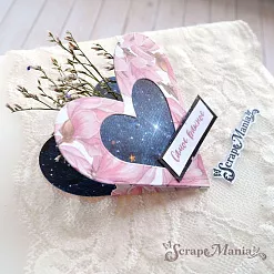 Нож "Карман. Сердечко с цветами", 6,9х7,8 см (ScrapMania)