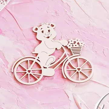 Чипборд "Девочка на велосипеде" (LeoMammy)