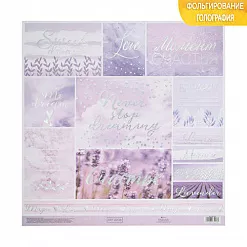 Бумага с голографическим фольгированием "Be happy" (АртУзор)