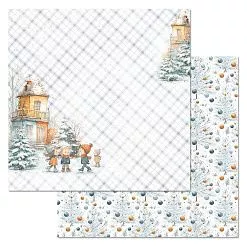 Бумага "Снежинки-мандаринки. Веселые коньки" (ScrapMania)