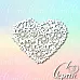 Чипборд "Сердце из цветочков", 9,7х7,9 см (LeoMammy)