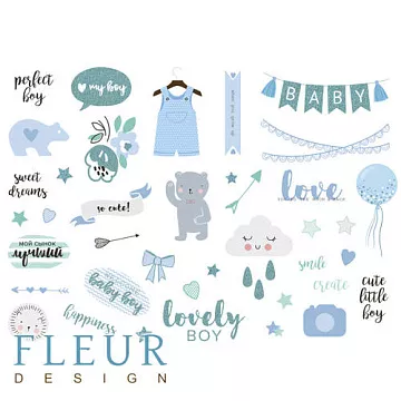 Скрап-карта А4 "Мой джентльмен" (Fleur-design)