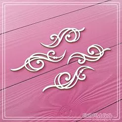 Чипборд "Большие завитки", 5,5х1,7 см (СкрапМагия)