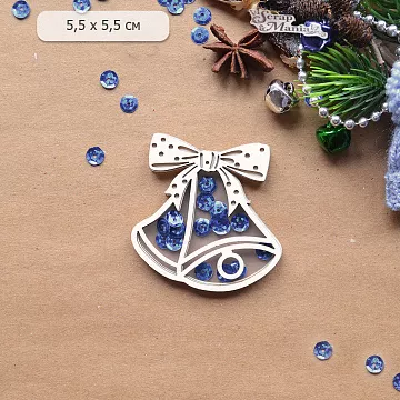 Шейкер "Волшебный снегопад. Колокольчик. Мини", 5,5х5,5 см (ScrapMania)