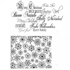 Набор штампов "Снежинки и надписи" (Viva Decor) Набор штампов "Снежинки и надписи" (Viva Decor)