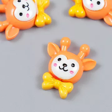 Акриловое украшение "Олешка с жёлтым бантом", 2х2,5 см, 1 шт (АртУзор)