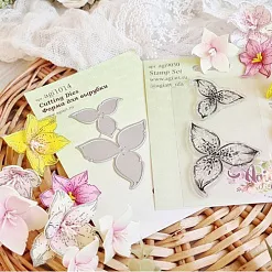 Штамп "Лилии большие" (AgiArt) Штамп "Лилии большие" (AgiArt)