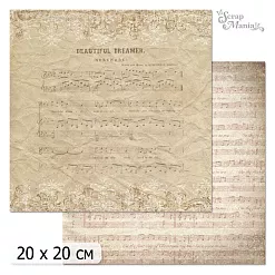 20х20 Бумага "Фономикс. Ноты. Дизайн 5" (ScrapMania)
