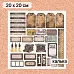 Калька 20х20 см "Старый архив 25", плотность 110 гр/м2 (ScrapMania) Калька 20х20 см "Старый архив 25", плотность 110 гр/м2 (ScrapMania)