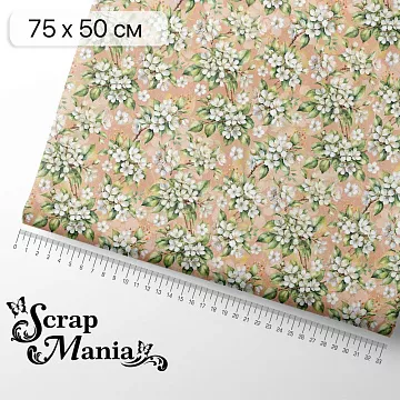 Отрез ткани 75х50 см "На лесной опушке. Цветение" (ScrapMania)