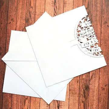 Заготовка для открытки 20х20 см "Счастливого Рождества 3D" с конвертом, 1 шт (DoCrafts)