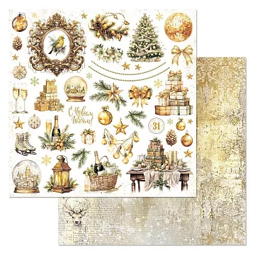 Бумага "Золотой Новый Год. Картинки" (ScrapMania)