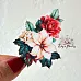 Набор высечек из ткани "Букет на рождество", 21 шт (RozeFlowers)