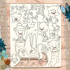 Чипборд "Новогодняя Ванилька. Зверята" (ScrapMania) Чипборд "Новогодняя Ванилька. Зверята" (ScrapMania)