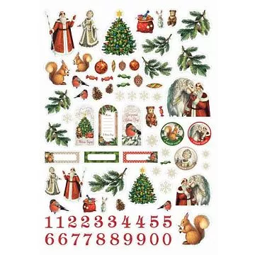 Набор высечек из бумаги "Новогодний лес", 85 шт (ScrapMania)