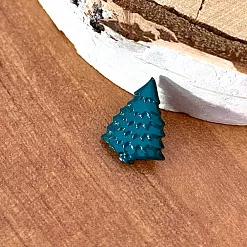 Пуговица пластиковая "Елочка", цвет темно-зеленый (Gamma)