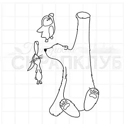 Штамп "Висящая компашка", 4х7,7 см (Скрапклуб)