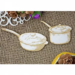 Набор украшений из чипборда "Ковш и сковорода" (ScrapКрым) Набор украшений из чипборда "Ковш и сковорода" (ScrapКрым)