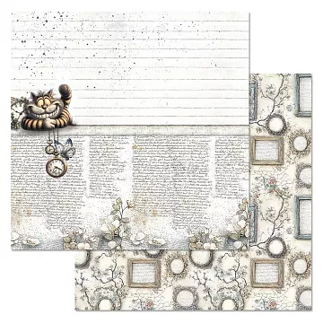 Бумага "Алиса и Чеширский кот. Иллюзия улыбки" (ScrapMania)