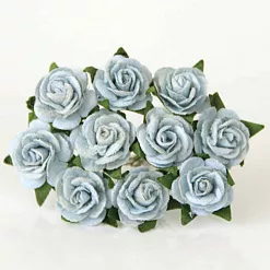 Букет мини розочек "Нежно-голубой", 10 шт (Craft)