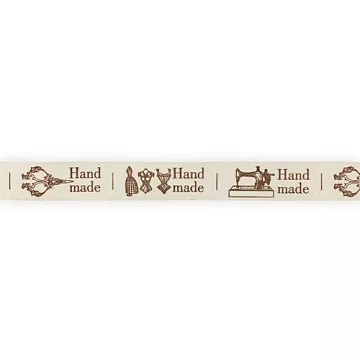 Лента хлопковая "Hand made", ширина 1,6 см, длина 3 м (Gamma)