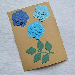 Набор вырубок "Пышный цветок", цвет голубой Набор вырубок "Пышный цветок", цвет голубой