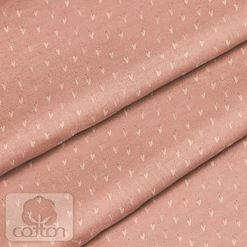 Отрез ткани 79х50 см "Сердечки на розовом" (Cotton)
