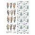 Лист с картинками 10х30 см "Снежинки-мандаринки. Девчата" (ScrapMania)