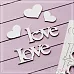 Заготовка для тиснения "Love с сердечками", 77,3х3,6 см (СкрапМагия)