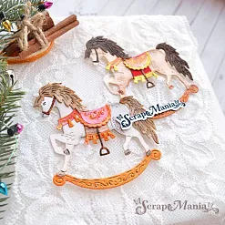 Нож "Сказка на Новый Год. Лошадка", 6,6х7 см (ScrapMania)