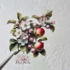 Набор высечек из ткани "Фруктовая корзина", 17 шт (RozeFlowers)