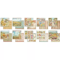 Набор бумаги 20х20 см "Sunflower art", 10 листов (Stamperia)