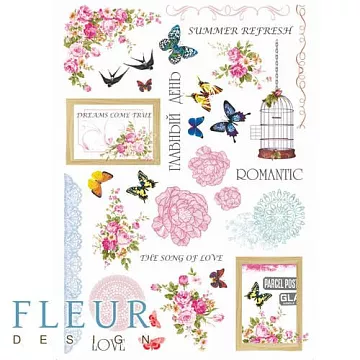 Скрап-карта А4 "Летний сад" (Fleur-design)
