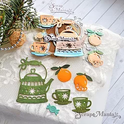 Нож "Чаепитие. С фруктами", 5,1х6,8 см (ScrapMania) Нож "Чаепитие. С фруктами", 5,1х6,8 см (ScrapMania)