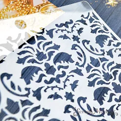 Трафарет 15х18 см "Фономикс. Новогодний. Дамаск" (ScrapMania)