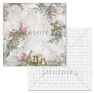 Бумага 30х30 см "Зимние забавы. Рождественские трели" (Summer Studio)